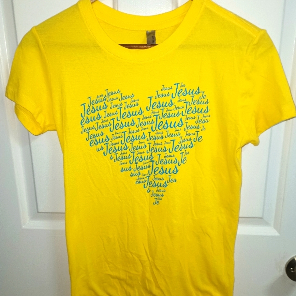 Christian Blouse for Girls with Heart Picture Size: M